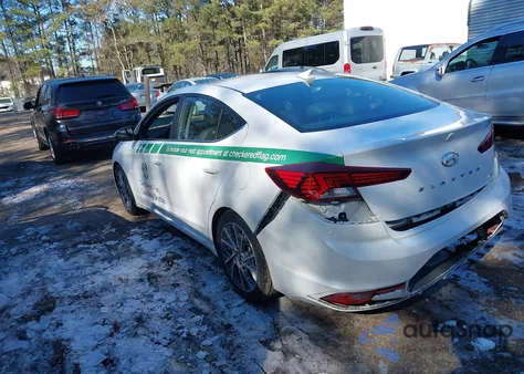 2019 Hyundai Elantra Limited from USA, damaged, VIN 5NPD84LF5KH447382